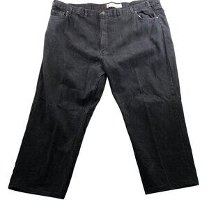 Arizona Mens Jeans Size 54 Loose Fit Straight Leg Black Denim Casual 100% Cotton